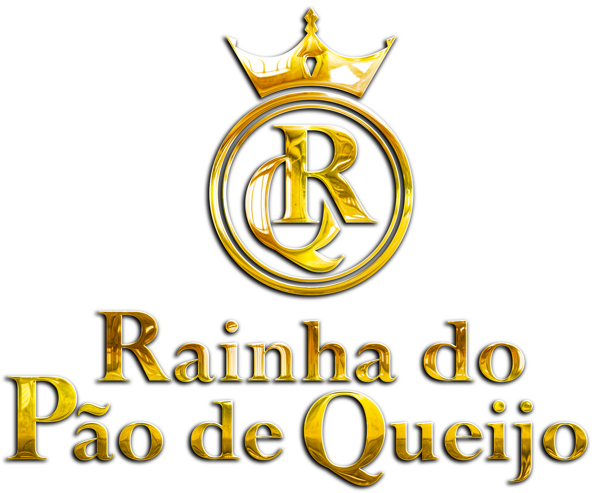 LOGOTIPO EM 3D RAINHA DO PÃO DE QUEIJO SEM SOMBRAS_